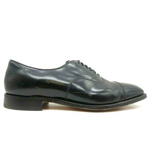 Johnston Murphy Optima USA Black Leather Cap Toe Lace Up Oxfords Shoes Mens 15 D
